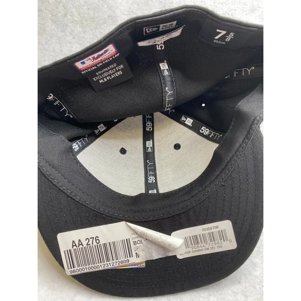 NWT 59Fifty On-Field Chicago White Sox, Black & White, 7 5/8" - Picture 2 of 2